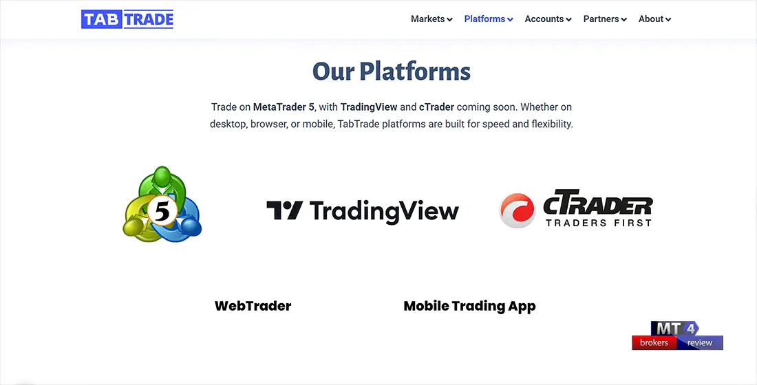 TabTrade Trading Platforms